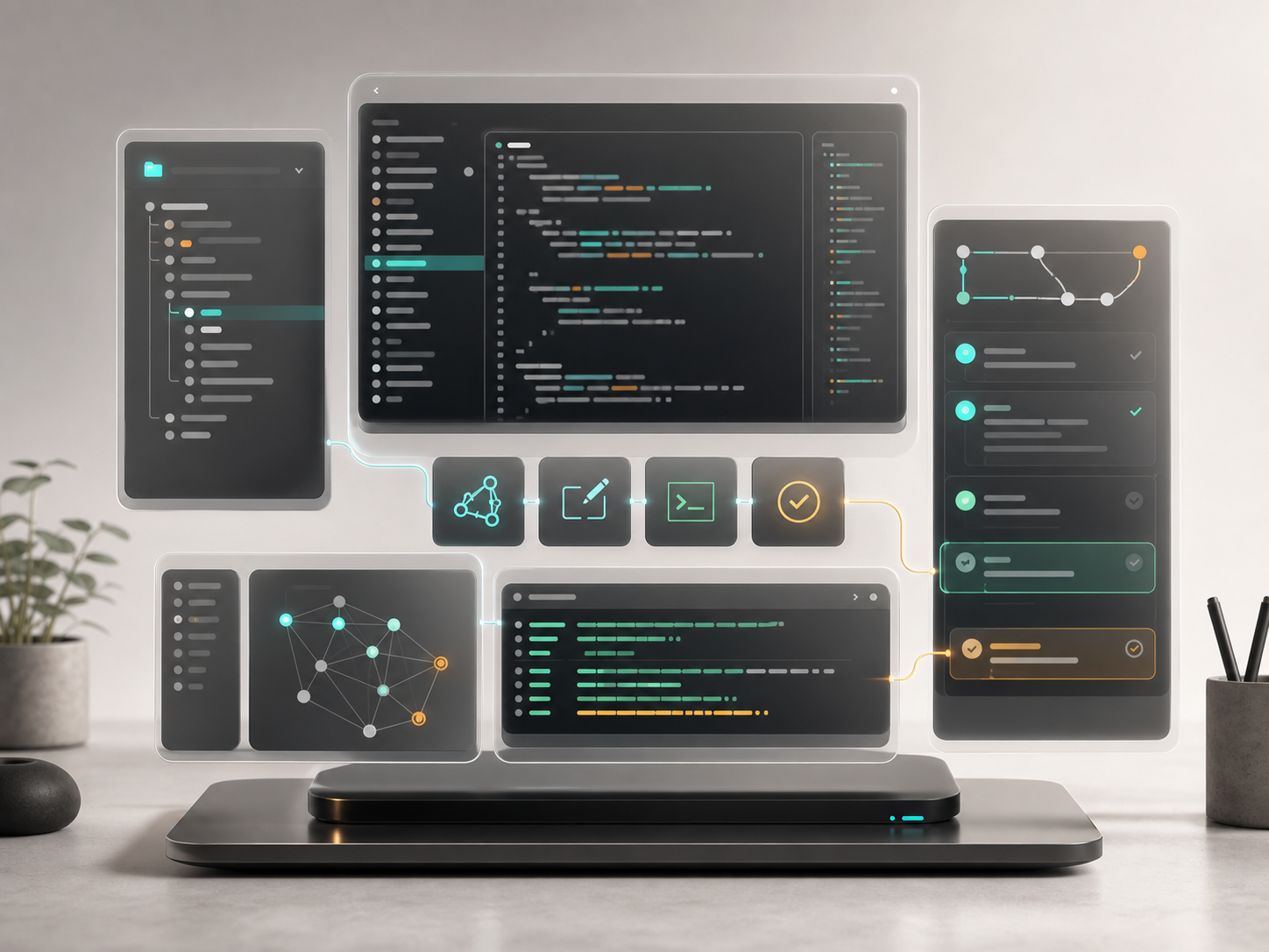 Abstract AI coding agent workflow interface